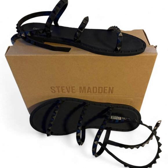 Steve Madden Travel-J Studded Jelly Flat Sandals. Women's Size 10 - Picture 3 of 6